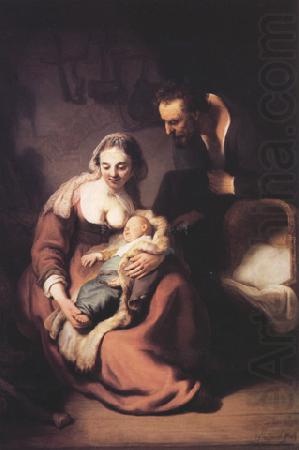 REMBRANDT Harmenszoon van Rijn The holy family (mk33) china oil painting image